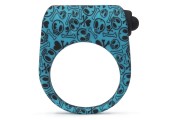 Бирюзовое эрекционное виброкольцо на пенис SILICONE LOVE RING