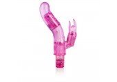 Розовый вибромассажер 10-Function Bendie Bounding Bunny Vibes - 22,8 см.