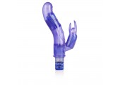 Фиолетовый вибромассажер 10-Function Bendie Bounding Bunny Vibes - 22,8 см.