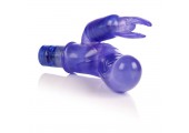 Фиолетовый вибромассажер 10-Function Bendie Bounding Bunny Vibes - 22,8 см.