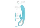 Голубой вибратор Love story Gone with the wind of pleasure - 21 см.