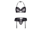 Ажурный комплект белья BRA TOP, G-STRING   GARTERBELT
