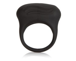 Чёрное эрекционное кольцо с вибрацией Silicone Lover s Arouser