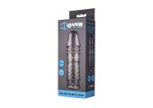 Дымчатая закрытая насадка ToyFa XLover с чешуйками и пупырышками - 13,5 см.