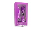 Фиолетовый анальный стимулятор с функцией расширения и вибрацией Inflatable Vibrating Silicone Plug - 12,2 см.