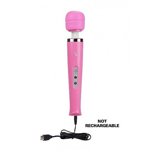 Розовый вибромассажер, работающий от USB, Ultra Twizzle Trigger USB Plug - 31,5 см.