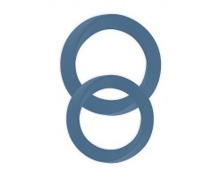 Набор из 2 синих эрекционных колец разного размера Infinity Thin M and L Cockring