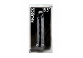 Чёрный фаллоимитатор-гигант Realistic Cock 15,5 Inch No Scrotum - 39,5 см.