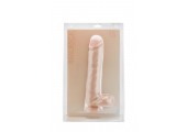 Телесный фаллоимитатор Realistic Cock 15  With Scrotum - 38 см.