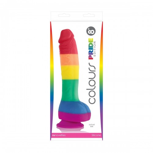 Радужный фаллоимитатор Pride Edition 8 Dildo - 25,4 см.