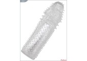Прозрачная насадка из геля с шипами - 14 см.
