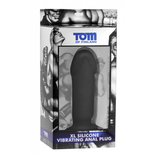 Анальный вибратор XL Silicone Vibrating Anal Plug - 19,5 см.