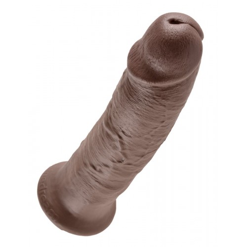 Коричневый фаллос-гигант 10  Cock - 25,4 см.