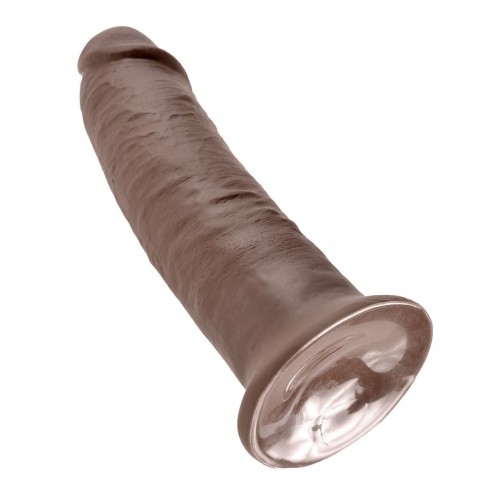 Коричневый фаллос-гигант 10  Cock - 25,4 см.