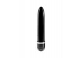 Чёрный вибратор-реалистик 5  Vibrating Stiffy - 16,5 см.