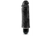 Чёрный вибратор-реалистик 5  Vibrating Stiffy - 16,5 см.