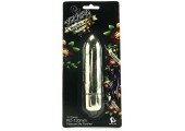 Золотистая вибропуля Pleasure Me Panther с цветочным принтом - 12,4 см.