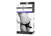 Чёрный полый страпон Vixen G-Spot Hollow Strap On Harness - 17,8 см.