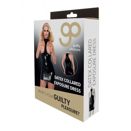 Платье из датекса с открытой грудью Datex Collared Exposure Dress