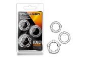Набор из 3 прозрачных эрекционных колец Stay Hard Beaded Cockrings