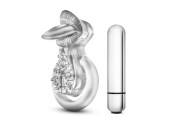 Прозрачное эрекционное кольцо с подхватом, вибропулей и язычком 10 Function Vibrating Tongue Ring