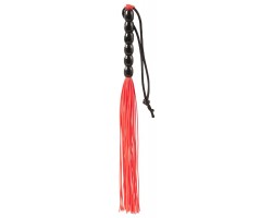 Красная мини-плеть из резины Rubber Mini Whip - 22 см.