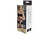 Чёрные полиуретановые наручники с карабином Beginners Wrist Restraints