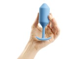Голубая пробка для ношения B-vibe Snug Plug 3 - 12,7 см.