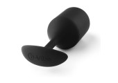 Чёрная пробка для ношения B-vibe Snug Plug 4 - 14 см.